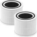 Core 300 Replacement Filter for LEVOIT Core 300 Core300-P Core 300S Core 300-P VortexAir Air Purifier, Core 300-RF, 3-in-1 HEPA Activated Carbon, 2 Pack, White, Core 300-P 3 sustainability