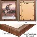 Rustic Barnwood Picture Frames 16x20 - Natural Reclaimed Wood Wall Hanging - Handcrafted Vintage Distressed, 1 3/4" Frame Width (Brown)