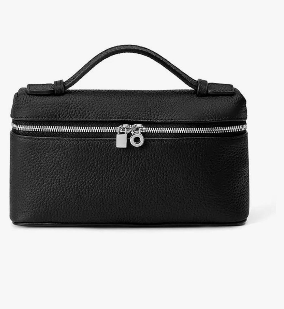 Genuine Leather Crossbody Bag for Women Small Top-Handle Pouch Purse Designer Shoulder Handbag with Zipper Closure