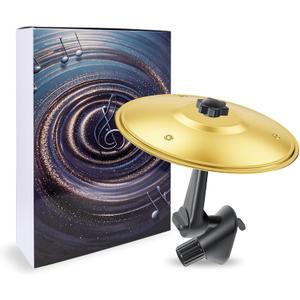 Easter Gifts, Mini Cymbal, Car Air Vent Mini Drum Crash Cymbal, Funny Musical Instruments Gadget for Drummer Music Lovers Gift, Suitable for all Types of Vehicles, Gold