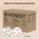 The Honest Company Comfort Dry Disposable Daytime Diapers for Sensitive Skin, Hypoallergenic, All the Alpacas + Turtle Time, Super Club Box Size 1 (8–14 lbs), 136 Count