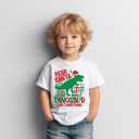 Christmas Shirts for Toddler Boys Girls Kids 2-8 Years, Santa Reindeer Snowman Dinos Truck Short Sleeve Tee