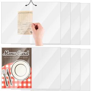 8 Pcs Clear Placemats 13 " x 20" Placemat Protector Clear Plastic Pad for Kitchen Dinner Table Place Mats Covers Dining Waterproof, Wipeable