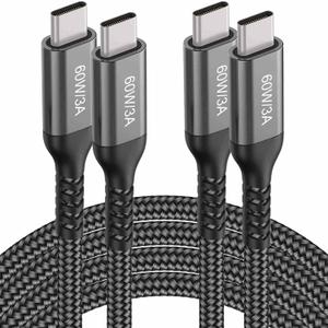 USB-C to USB-C Cable (15FT 2PACK 60W) Long Cable,Fast Charging Cord for iPhone 15 Pro,Samsung Galaxy S23/S22/Z Fold 3,Note 20 Ultra/10 Lite,Google Pixel 6 Pro,OnePlus 9 Pro,Sony Xperia 5,Dual Type-C (Grey)