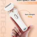 PRITECH Electric Razor for Women - Rechargeable Shaver for Women Portable Lady Shaver for Legs, Arm, Underarms, Bikini, USB Rechargeable, Wet & Dry Waterproof Bikini Trimmer for Woman, Gold