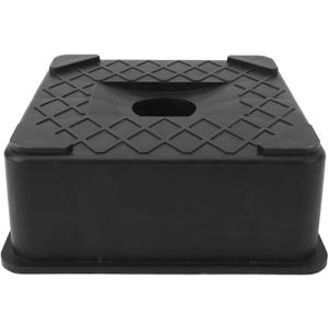 Trailer Jack Block 18,000 lbs. Capacity Camper Stabilizer Blocks Rubber Heavy Duty RV Jack Stabilizer Support Foot Plate Black