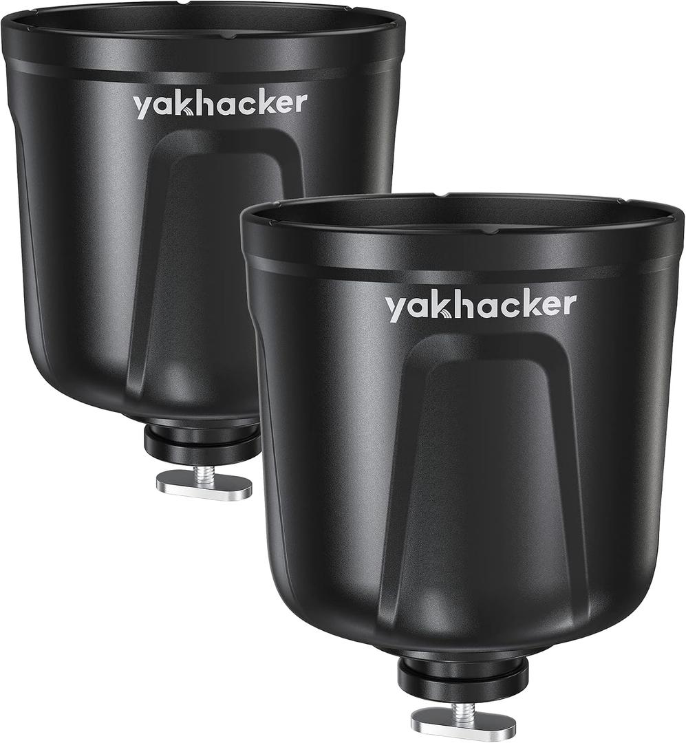 YAKHACKER Multi-Functional Cup Holder, Bottle Holder, Phone Holder, Drink Holder, Fishing Tool, Large Capacity, Kayak Track Mount Install, Kayak Track Accessories