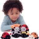 MaoGoLan 6Pcs Bulk Ladybug Stuffed Animals,4.7 inches Small Ladybird Plush Toys for Insect Lover,Colorful Mini Lady Beetle Plushies for Theme Party Decorations,Baby Shower, Classroom Prize