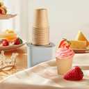 SIUQ 100 Pack 2 oz Kraft Paper Cups, Disposable Bathroom Cups, Mini Mouthwash Cups, Hot/Cold Beverage Drinking Cup for Gargle Espresso Juice Medicine (Brown)
 1 sustainability