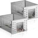 2 Pcs Humane Rat Trap Live Chipmunk Cage Trap for Indoor and Outdoor Small Rodent Animal Mouse Vole Chipmunk Hamsters Live Cage, Catch and Release, 9.6 x 6.8 x 4.9 Inches