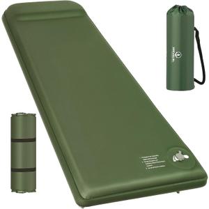 Wevelel Memory Sleeping Pad, 3.1" Ultra-Thick Foam Sleeping Mats for Camping, Easy Inflate&Deflate,9.5 R-Value Insulated Camping Mattress Pad with Pillow, for Car Travel Tent, Full