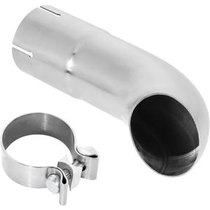 2.75 Inch Inlet Turn-Down Exhaust Tip, 2.75" Inlet and Outlet 304 Stainless Steel, Universal Diesel Exhaust Tailpipe Tips with Seal Clamp, 9.95" (252mm) Overall Length, Polished