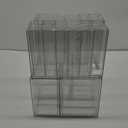 Prsildan Acrylic Drawer Organizer with 17 Drawers, Craft Office Desk Makeup Organizers Accessories, Set of 4 Clear Stackable Storage Drawers for Vanity, Countertop, Jewelry, Art Supply Organization