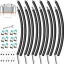 6PCS Trampoline Replacement Curved Pole, Universal Trampoline Enclosure Pole Fits for 8-16FT Curved Pole Trampoline Frame, Replacement Poles Include Foam Sleeve & Hardware for 2 Installation Ways