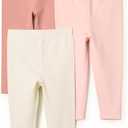 Amazon Essentials Baby-Girls Legging (3T, Ivory/Pink/Terracotta)