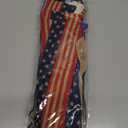 Large Patriotic Star Ribbons Bow for Wreath, Red White Buffalo Plaid Fabric Ribbons Set Assorted Lace Ribbon 4th of July Clip-On Wreath Sash Ribbon Bundle for Patriotic Indoor Outdoor Decor