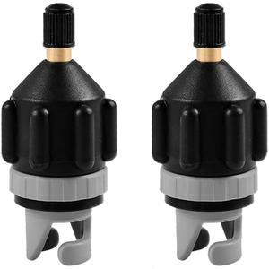 Inflatable Boat SUP Pump Adaptor Standard Schrader Conventional Air Pump Air Valve Adapter Spoke Plate Attachment (Black*2)