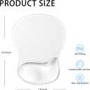 Clear Mouse Pad with Gel Wrist Support - Ergonomic Cooling Mousepad Support with Non-Slip Base for Computer/Office/Home (Transparent)