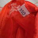 Christmas Costume Kids for Girls Red Dress with Black Wig Veil Lace Gloves Costume Set (140(8-9Y))