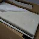 JupiterForce 43 Inches Folding Storage Ottoman Bench, Faux Leather Ottoman Footrest Bench with Storage&Padded Seat for Living Room, Bedroom, Entryway, Holds up to 660lbs, Beige