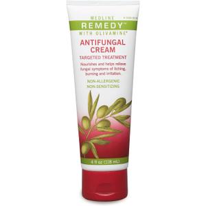Medline Remedy Olivamine Antifungal Cream, White, 4 fl oz