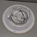 Modern Minimalist Plug in Wall Sconces, Plug-in Or Cordless 11.8'' Round Wood Backlight LED Wall Lamp, 25W, 2500LM Warm White Brightness Wall Light Fixtures for Bedroom, Living Room Wall Dcor (Large)