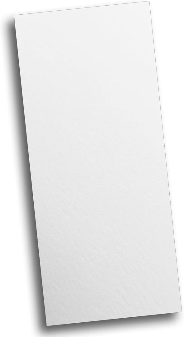 Ultra Thick 120lb Cover Artist Eggshell 4" x 9" Business Note Cards - 125 Thick Blank Cards with Premium Texture for Menu Cards, Program Cards, Rack Cards