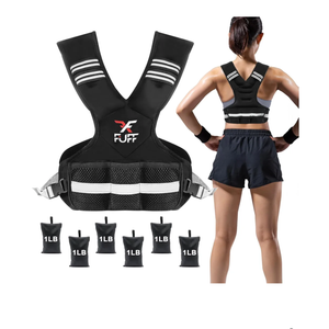 Adjustable Weighted Vest for Women & Men, 4-10lb Vest with 6 Ironsand Weights for Strength Training,Weight Vest with Reflective Strip for Running Walking Exercise Workout