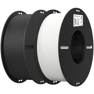 Creality 2kg Black & White PLA 1.75mm Filament Bundle for 3D Printing with No-Tangling Strong Bonding and Overhang Performance, Accuracy +/- 0.02mm