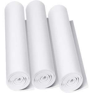MEARCOOH 3-Pack 2mm Thick White Eva Foam Sheets roll, 13.5" x 49" Premium eva Craft Foam for Halloween Cosplay Costume
