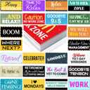 Beeveer 24 Designs Retirement Photo Booth Props Double Sided 11.02 x 5.51'' Photo Booth Props for Retirement Party Supplies Decorations DIY Water Proof Selfie Signs PVC Printing Party Favors