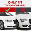 Halogen Headlight Assembly Compatible with Chrysler 300 300C 2015 2016 2017 2018 Headlamp with White Bezel Replacement Right Passenger Side RH 68214382AD CH2503269