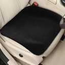 Genuine Wool Car Seat Cushion, Australian Soft Wool Auto Seat Pad Breathable and Sweat-Wicking Comfort Warm Universal Fit, 19.7''x19.7'' for Car Seats, Office Chairs, Home (Black)