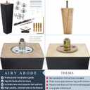 Airy Abode Premium Black Square Furniture Legs (Full Install Kit) - 10 inches