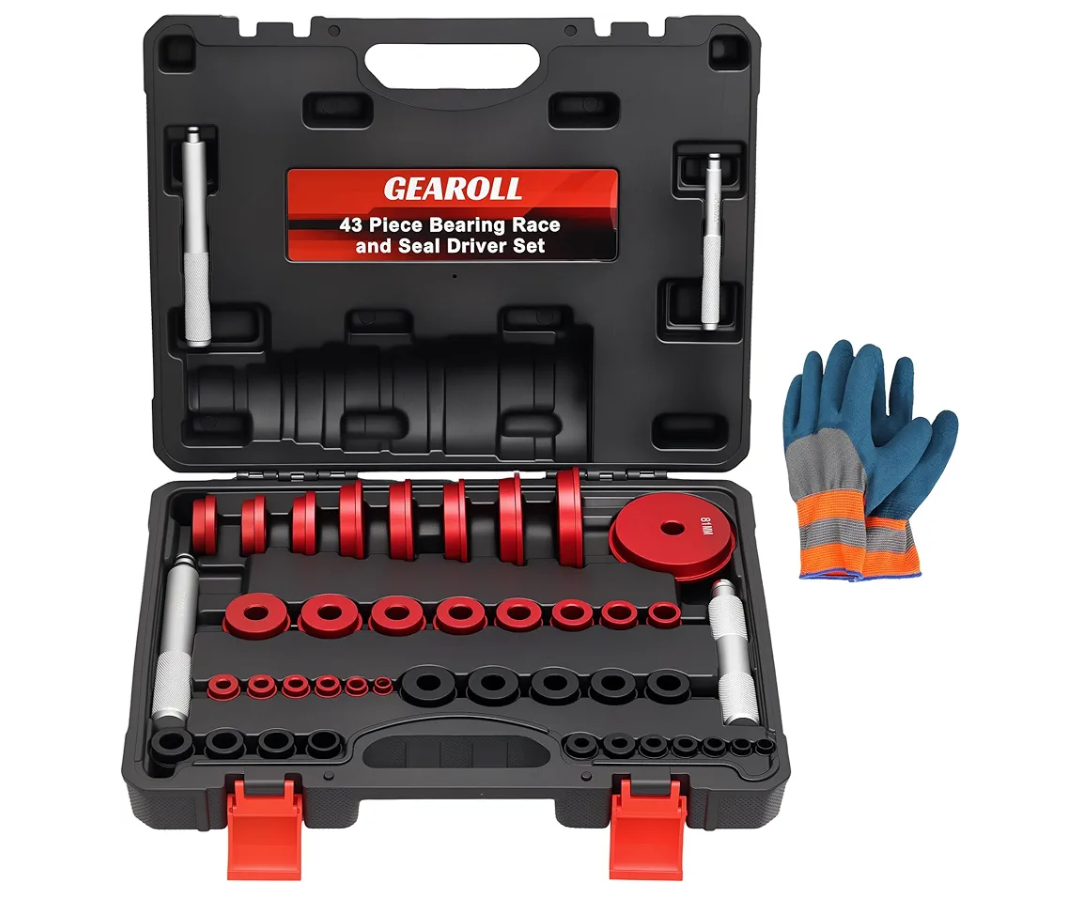 Bearing Press Kit, Bearing Race and Seal Driver Set, Bearing Race Punch Set with Seal Driver and Bearing Adapters, Bearing Seal Driver Kit (43 Piece Bearing Press Kit)