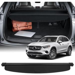 SCITOO Cargo Cover 2016-2022 Fit for Mercedes-Benz GLC Upgraded Retractable Rear Trunk Cover with Aluminum PVC&Plastic