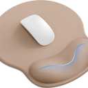 Mouse Pad with Wrist Rest, Ergonomic Mouse Pads for Desk, Office Non-Slip Mousepad with Gel Wrist Support(Coffee Brown, 10.6''L x 9''W)