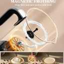 4 in 1 Electric Milk Frother: Automatic Milk Steamer Large Capacity Hot & Cold Coffee Foam Froth Maker, Milk Warmer Foamer for Latte, Cappuccino, Hot Chocolate