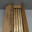 YaFex Curtain Rods 2 Pack 32-118 Inch, Heavy Duty 1 Inch Curtain Rod, Gold Long Adjustable Window Treatment Rods,Modern Design, Easy Installation