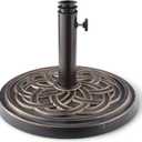 Amazon Basics Adjustable Patio Umbrella Stand, Black, 22 Pounds