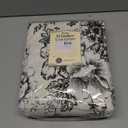 jinchan Floral Lined Curtains Linen Blend Curtain for Living Room 84 Inches Long Farmhouse Printed Back Tab Drapes French Country Black Peony Patterned Bedroom Window Curtains Set 2 Panels