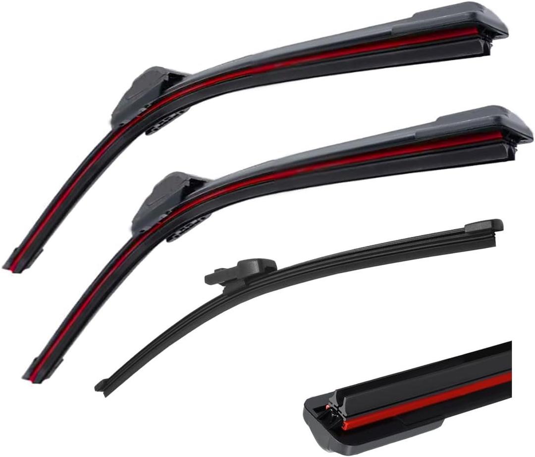 Car Wiper Blades for Seat Ibiza 2017-2022, Double Rubber Front Rear Wiper Blades, Windshield Wiper Blades Hatchback 26"+16"+13"