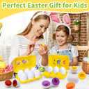 WEEJOYGAM Easter Eggs Toys for Toddlers 1-3, Color Sorting Shape Sorter Matching Game Montessori Sensory Educational Learning Toys for 1 2 3 Year Old Girl Boy Kids Birthday Gift Easter Basket Stuffers
