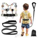 Safety Walking Harness and Leash for Autism & Special Needs Kids Ages 3-6 with Easy-Adjust Tether + Emergency Grab Handle for Wandering Prevention & Calm Outdoor Adventures