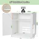 Gitelsnour Litter Box Enclosure, 30.9'' High Large Litter Box Furniture, Modern Cat Litter Box Enclosure with Hidden Storage, Side Table, End Table, White GCLB003WT