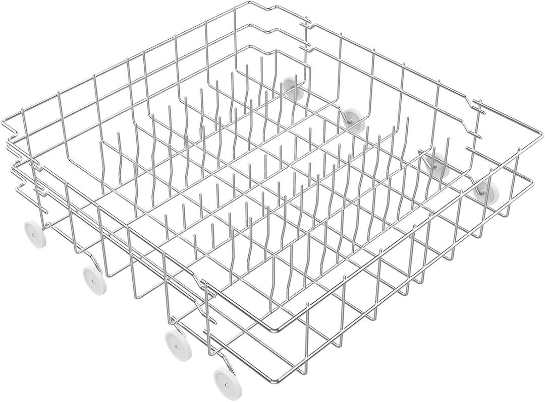 UPGRADED 304 Stainless Steel 808602302 5304535768 Dishwasher Lower Rack Replacement Compatible with Frigidaire Dishwasher Rack Parts with 154174501 Wheels Replaces 154432602 154432601 Dishwasher