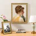 HLiWEGNS Antique Gold 8x12 Frame Poster Frame with Aged Gold Finish Picture Frame for 8 x 12 Artwork, Canvas Prints, Puzzles, and Wall Decor