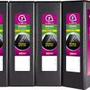 Avery Durable View 3 Ring Binder, 3 Inch Slant Rings, 4 Black Binders (17050)
