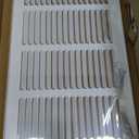 Fits 16x8 Duct Opening Stamped Steel Return Air Grille Vent Cover Grille for Sidewall and Ceiling in White Surface Dimensions: 17.75"W X 9.75"H (16" W x 8" H Duct Opening)