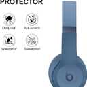Beats Solo 4 Accessories: Silicone Case with Telescopic Beam Cover, Anti-Scratch, Washable Protective Covers - Blue